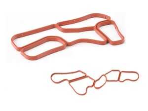 ES#5492661 - 2721840000KT1 - Oil Filter Housing / Oil Cooler Gasket Kit - M272/M273 - Stop the driveway drips and save your serpentine belt. Permanently seal the infamous M272/M273 front engine oil leak with this complete, direct-fit gasket update kit. - Genuine Mercedes Benz - Mercedes Benz