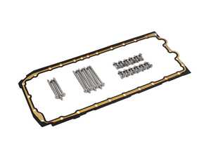 ES#5481652 - 11137548031elrKT - Oil Pan Gasket And Hardware Set - Over time, heat cycles and mileage take a brutal toll on your factory oil pan gasket, leading to annoying leaks and low oil levels - Assembled By ECS - BMW