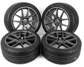 ES#5493027 - M205AV25535B8A4 - 19" Alzor Style M205 "Ready-To-Roll" Wheel & Tire Package for B8/B8.5 A4 - w/ Advanta HPZ-02 Tires - 19x8.5 ET35 5x112 - Matte Graphite - With Professionally Mounted & Balanced Advanta HPZ-02 Tires (255/35R19) - Alzor - Audi