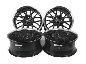 ES#3485142 - 469-880-1240bkKT - 18" Enkei Lusso - Square Set Of Four  - 18x8" ET40 5x120, Black with machined lip - Enkei Wheels - BMW MINI