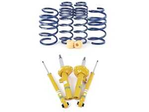 ES#5493181 - 35-229919KT4 - Bilstein B8 Sport Shocks & Struts Kit with H&R Sport Springs - MK7 GTI  - Eliminate wheel gap and drastically improve cornering dynamics without destroying your ride quality. The ultimate matched cup-kit for your MK7 GTI, featuring H&R Sport Springs and shortened Bilstein B8 dampers. - Assembled By ECS - Volkswagen