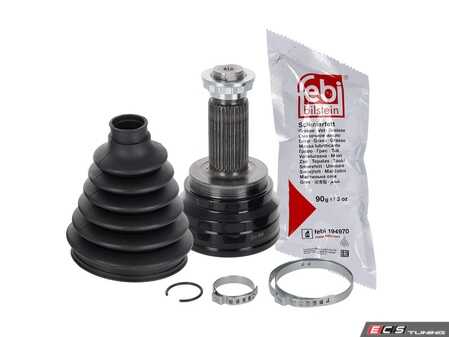 ES#5493098 - 3160754512X - CV Joint Kit - Wheel-Side , Front - Restore factory-smooth power delivery and eliminate drivetrain clicks and vibrations with the Febi Bilstein Wheel-Side Front CV Joint Kit. - Febi - BMW