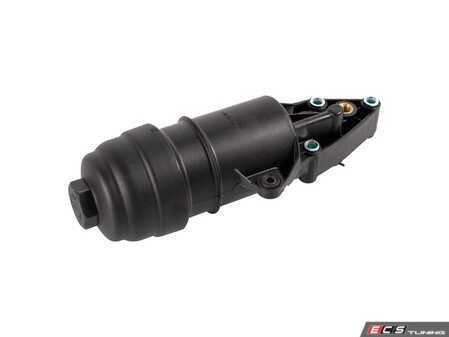 ES#5492389 - 06E115405K - Oil Filter Adapter - Direct OE-quality replacement engine oil filter housing to cure engine valley oil leaks, prevent cold-start chain rattle, and restore proper oil pressure on your V6 engine. Includes new filter, cap, and base gasket. - Febi - Audi Volkswagen