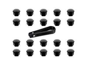 ES#5492672 - 321601173A01C - Wheel Bolt Cover Set With Removal Tool - Direct OE-quality replacement wheel bolt caps to hide rusted hardware, protect your wheel bolts from the elements, and restore a clean, factory-finished look to your alloy wheels. - Febi - Audi Volkswagen
