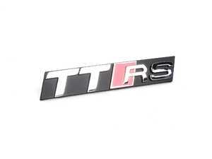 ES#2610146 - 8J0853736D2ZZ - 'TTRS' Grille Emblem - Chrome/Red - Replace your worn or missing emblem - Genuine Volkswagen Audi - Audi