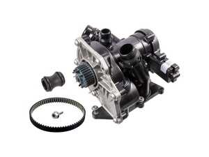 ES#5491817 - 06L121012L - Water Pump Kit - Includes water pump, belt, union, and hardware - Febi - Audi Volkswagen