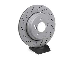 ES#4069191 - 34212282303 - Rear Left Brake Disc - 2 piece floating cross drilled 328x20mm rotor - Zimmermann - BMW