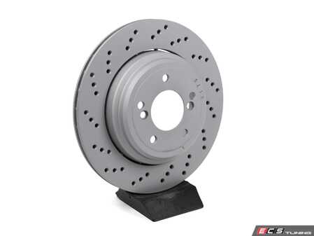 ES#4069193 - 34212282304 - Rear Right Brake Disc - 2 piece floating cross drilled 328x20mm rotor - Zimmermann - BMW