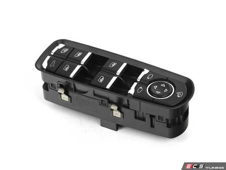 ES#5396280 - 7PP959858AFDML - Driver Window Switch Controller  - Matte black and bright chrome switch unit - MTC - Porsche