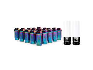 ES#5504060 - MMLG1520LNC - Mishimoto Aluminum Locking Lug Nuts - Neochrome - Fits vehicles equipped with M12x1.5 wheel studs - Mishimoto - BMW