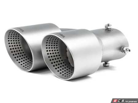ES#5495480 - TR-BGETMS - Cerakote Brushed Silver Exhaust Tip Set - Transform the rear end of your BMW with the Trevora Cerakote Brushed Silver Exhaust Tip Set. - Trevora - BMW