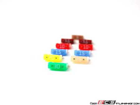 ES#258732 - 504800 - ATM "Mini" Style Fuse Kit - 10 pack of ATC style fuse kit, perfect to keep in your glove box - Flosser - Audi BMW Volkswagen MINI Porsche
