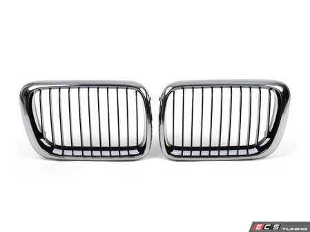 ES#5481545 - 51138195151/2KT - Kidney Grille - Left And Right - Road debris, UV exposure and weather take a toll on your factory grilles, leaving them faded or broken. Bring back that crisp, factory fresh look with this Kidney Grille Replacement Kit. - Assembled By ECS - BMW