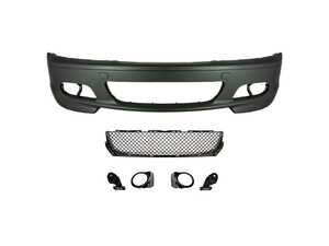 ES#5504706 - E462DMTFT - Mtech Designed E46 2DR Front Bumper - Ready to ditch your tired stock bumper and give your E46 the sleek, sporty front end it was born to have? The M-Tech Style Front Bumper Conversion Kit is one of the single best visual upgrades you can make to your 19992005 E46 2-Door. - Suvneer - BMW