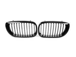 Gloss Black Front Grilles - E46 Coupe 2004-2006 (Post-Facelift)