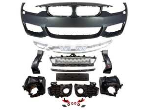ES#5504937 - F32MTFT - MS Designed F32 Fog Front Bumper - Ready to turn heads at every meet and add a sleek, high end edge to your BMW F32? This MS Style Front Bumper Kit is the ultimate front end aesthetic upgrade. - Suvneer - BMW