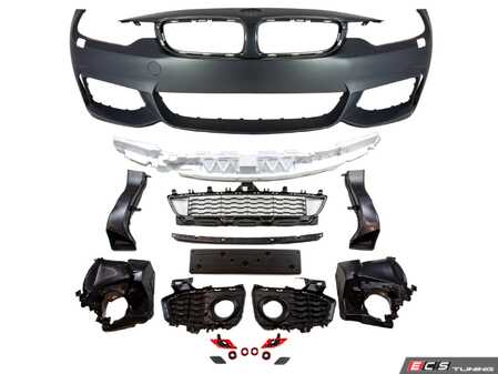 ES#5504937 - F32MTFT - MS Designed F32 Fog Front Bumper - Ready to turn heads at every meet and add a sleek, high end edge to your BMW F32? This MS Style Front Bumper Kit is the ultimate front end aesthetic upgrade. - Suvneer - BMW