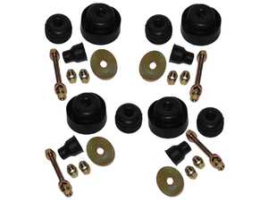ES#4708704 - 10001-00862 - Mercedes-Benz R170 W202 W208 W210 Shock Absorber Mounting Kit - Set Of 4 - Featuring Hamburg Technic Front & Rear Shock Mounting Kit - Hamburg Tech - Mercedes Benz