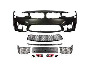 ES#4045285 - F32M4FT-AIR - M4 Style Front Bumper With Air Duct  - Add the more aggressive front bumper from the M4! - Turner Motorsport - BMW