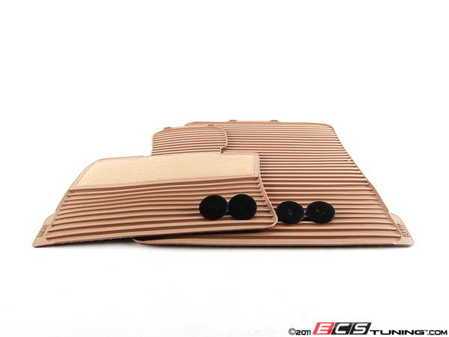 ES#120764 - 51470416692 - Front Rubber Floor Mat Set - Savannah Beige - (NO LONGER AVAILABLE) - Front set of rubber floor mats featuring a carpeted heel pad - Genuine BMW - 
