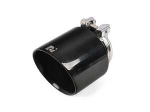 ES#4690062 - EX17.BLACK - Rennline Universal 4" Exhaust Tip - Black - Priced Each - Stainless Steel exhaust tip featuring swivel attachment for maximum adjustability. 2.5" Swivel Inlet / 4.0" Double Wall, Slant Cut Outlet - Rennline - Audi BMW Volkswagen Mercedes Benz MINI Porsche