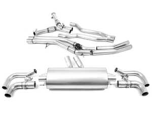 ES#4147867 - SSXAU899 - Particulate Filter-Back Performance Exhaust System - Non-Resonated  - 3.00" Stainless, Non-Resonated (Louder) - No Cutting Required - Fits with OE Trims - Milltek Sport - Audi