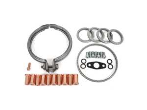 ES#5480792 - 11652411444 - N20 Turbocharger Installation Kit - Includes the exhaust clamp, downpipe gasket, and various hardware and seals required to install a new turbocharger - Fischer and Plath - BMW
