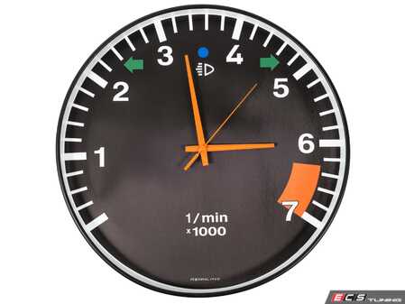 ES#5504956 - AP55 - Tachometer Wall Clock - Add 911 Tachometer styling to any room with this Rennline wall mounted clock - Rennline - Audi BMW Volkswagen Mercedes Benz MINI Porsche