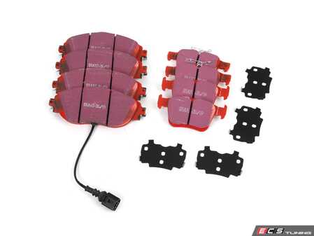ES#5432877 - EBCMQBREDKT - Front & Rear RedStuff Performance Brake Pad Set - A high performance street pad, featuring Kevlar technology. - EBC - Volkswagen
