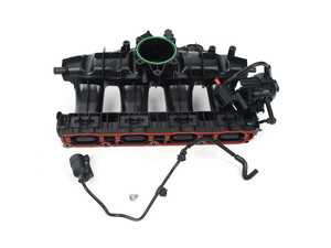 ES#5481324 - 06j133201bh1KT - Updated Intake Manifold With Installation Kit - Complete intake manifold with incorporated flapper and install kit including fresh air hose - Assembled By ECS - Volkswagen