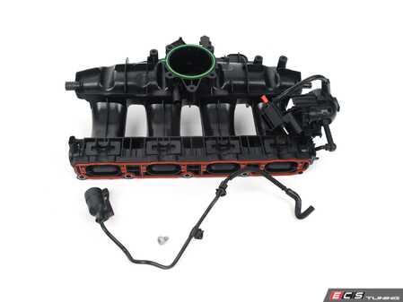 ES#5481324 - 06j133201bh1KT - Updated Intake Manifold With Installation Kit - Complete intake manifold with incorporated flapper and install kit including fresh air hose - Assembled By ECS - Volkswagen