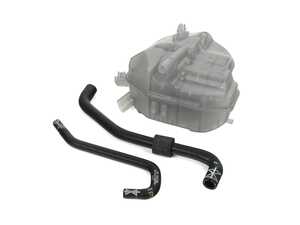 ES#5482565 - 5wa121447KT - Coolant Expansion Tank & Hose Refresh Kit - Packs the fluid overflow bottle, upper bleed-off hose, and lower block supply hose to overhaul the entire subsystem at once. - Genuine Volkswagen Audi - Audi Volkswagen