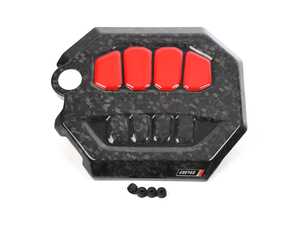 ES#4661050 - MS100233 - APR Engine Cover - 2.0T EA888.4 - Forged Carbon Fiber - Matches the overall shape and theme of the factory cover but features carbon fiber materials and red/black accents - APR - Audi Volkswagen