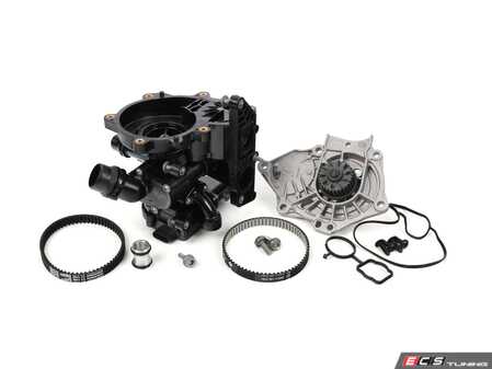 ES#4829986 - 06L121111PKT - Thermostat / Water Pump Replacement Kit - Includes necessary parts to replace the thermostat and water pump - Assembled By ECS - Audi Volkswagen