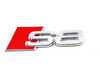 ES#377468 - 4D0853735A2ZZ - "S8" Emblem - Red / Chrome - Stick-on badge that can be placed on almost any flat surface - Genuine Volkswagen Audi - Audi