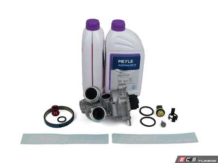 ES#4865991 - 06H121026DD1KT - Water Pump Kit  - Includes coolant, a new water pump, belt, thermostat/housing, union piece & hardware - Assembled By ECS - Audi Volkswagen