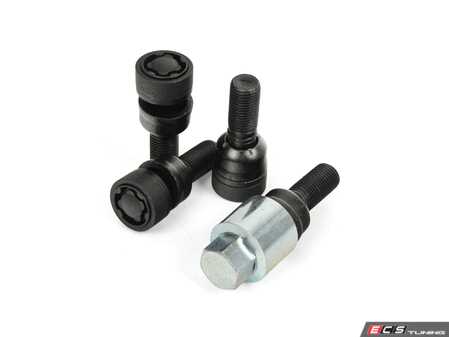 ES#5457861 - 00004460289 - Locking Wheel Bolt Set - Black - Keyed Style - Genuine Porsche - Porsche