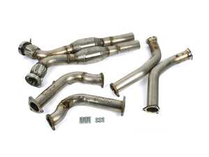 ES#4781634 - JHM-B8S5DPXHFCIB - Exhaust - Complete - High-Flow Cat Downpipes With X-Pipe And Integrated Baffle System - Connect your exhaust with  2.5" CB Connection - JH Motorsports  - Audi