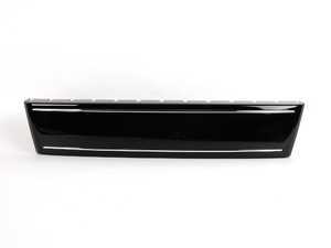 ES#10539 - 8J0807285cY9B - Front Plate Filler - Brilliant Black / Chrome Strips - Remove that pesky plate bracket new front plate filler - Genuine Volkswagen Audi - Audi