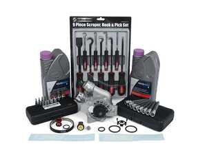 ES#4865996 - 06H121026DDKT6 - Upgraded Aluminum Water Pump Kit with Tools - Includes a new water pump, hardware, coolant and the tools to get the job done. - Assembled By ECS - Audi Volkswagen
