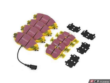 ES#5432879 - EBCMQBYLWKT - Front & Rear YellowStuff Performance Brake Pad Set - EBC's premium sport street pad that offers high friction levels and heat fade resistance - EBC - Volkswagen