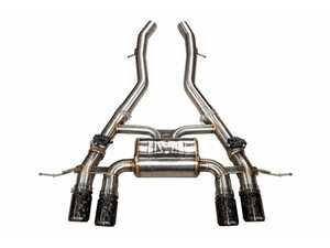 ES#5456846 - G8XM3AXLBRFC - Valved Sport Axle-Back Stainless Exhaust System - 3.5" Forged Carbon Fiber Tips - Upgrade your M3/M4's exhaust to make the S58's naturally aggresive tone shine! - Valvetronic Designs - BMW