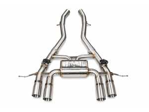 ES#5456844 - G8XM3AXLBRBRSH - Valved Sport Axle-Back Stainless Exhaust System - 3.5" Brushed Steel Tips - Upgrade your M3/M4's exhaust to make the S58's naturally aggresive tone shine! - Valvetronic Designs - BMW