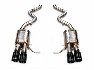 ES#5456622 - E9XM3AXLBRBLK - Valved Stainless Axle-Back Exhaust System - 3.5" Black Tips - Upgrade the exhaust sound of your BMW - T304 Stainless Steel with Vacuum-Operated Valves - Valvetronic Designs - BMW