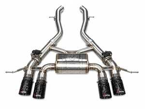 ES#4674439 - G87M2AXLBRFC - Valved Sport Axle-Back Stainless Exhaust System - 3.5" Forged Carbon Fiber Tips - T304 Stainless Steel with valved mufflers and quad tips - Valvetronic Designs - BMW