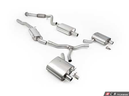 ES#5515031 - ssxau1110 - Resonated Cat-Back Exhaust  - Unlock a refined, sporty tone and improved exhaust flow for your B9.5 A4 without the harsh cabin drone. - Milltek Sport - Audi