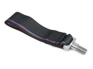 ES#4350500 - FLM-E9X-3TSTR-TR - Fall-Line Motorsports E9X / E36 M3 Tow Strap - Black W/ Tri Color  - Never sacrifice quality when it comes to your BMW, especially for the tow strap. - Fall Line - BMW