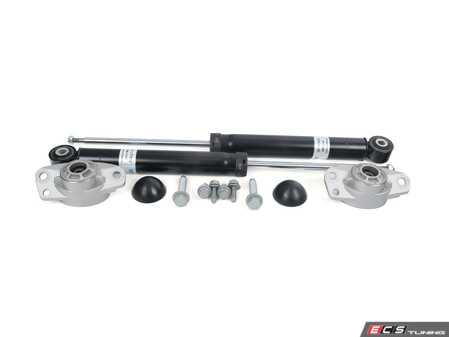 ES#5492098 - 19-127439KT1 - Bilstein B4 OE Replacement Rear Shock Absorbers Kit - Fits the left and right side. Mounts and hardware included. - Assembled By ECS - Audi Volkswagen