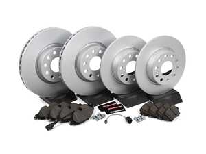 ES#4795562 - ESK8364 - Power Stop Euro-Stop Premium Front & Rear Brake Kit (312x25/272x10) - An authentic OE-specification 4-wheel braking solution featuring European-sourced pads, high-carbon smooth Geomet coated rotors, and strict ECE-R90 certification. - Power Stop - Volkswagen