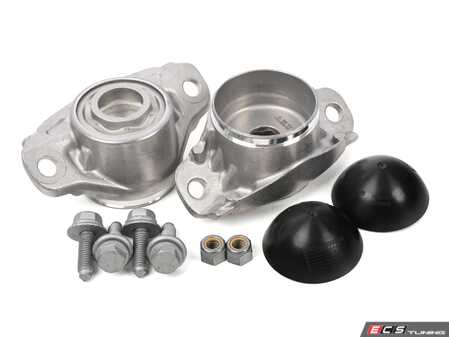 ES#5491294 - 5Q0513353GBKT1 - Rear Shock Mount Kit - Pair & Hardware - Keep your suspension in top shape - Fits left & right side, hardware included - Assembled By ECS - Audi Volkswagen